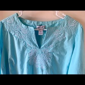 Caribbean Joe 100% Cotton Tunic Top